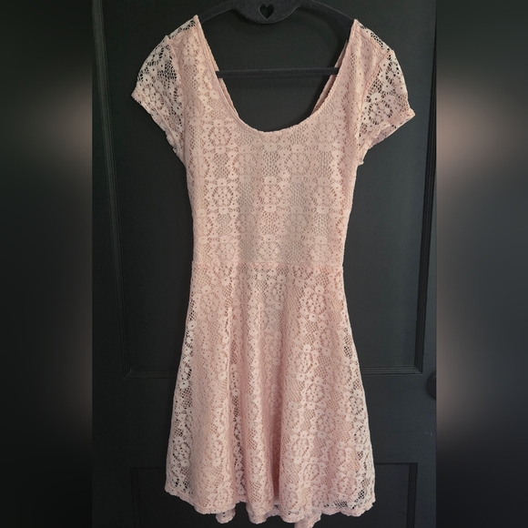 Wet Seal Pink Sequin Fit and Flare Mini Dress - Picture 1 of 2